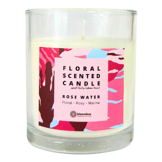 Floral Scented Candle Rose Water x 3