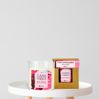BloomGlow Candle - Rose Whisper