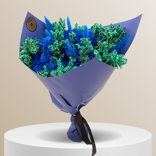 Dried Flower Bouquet Medium – Blue